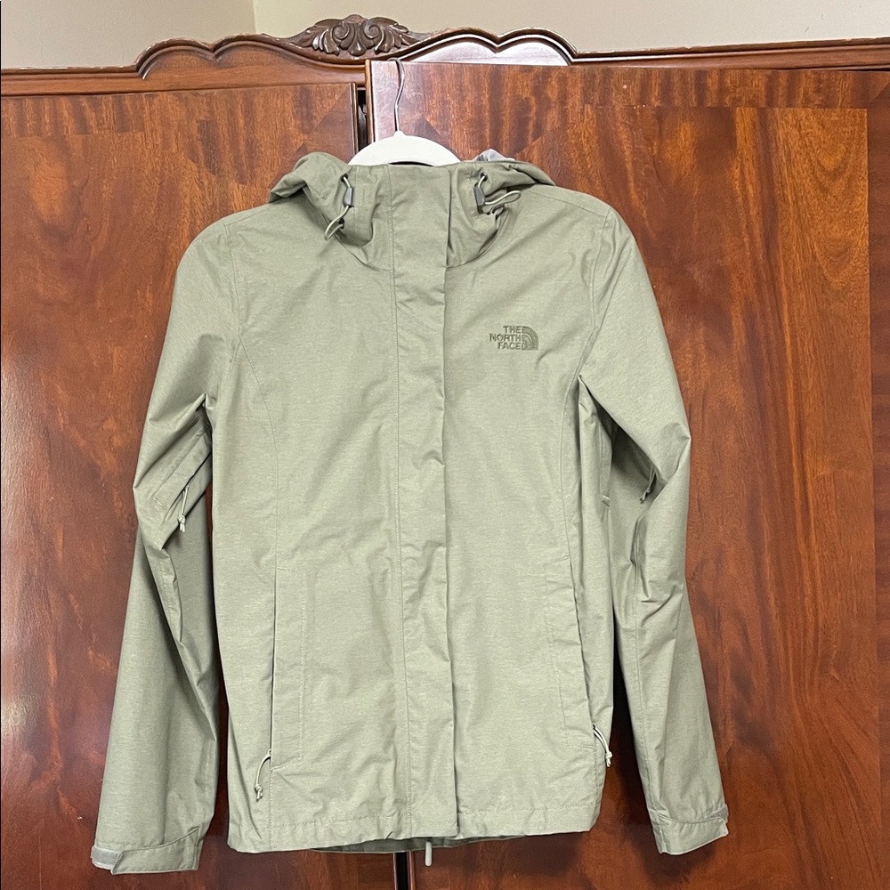 The North Face Olive Hooded Shell Jacket